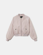 Cropped Bomber Jacket | Pink