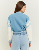Cropped Varsity Jacket | Blue