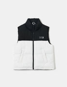 Sleeveless Puffer Jacket | Black-White