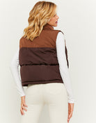 Sleeveless Puffer Jacket | Brown