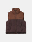 Sleeveless Puffer Jacket | Brown