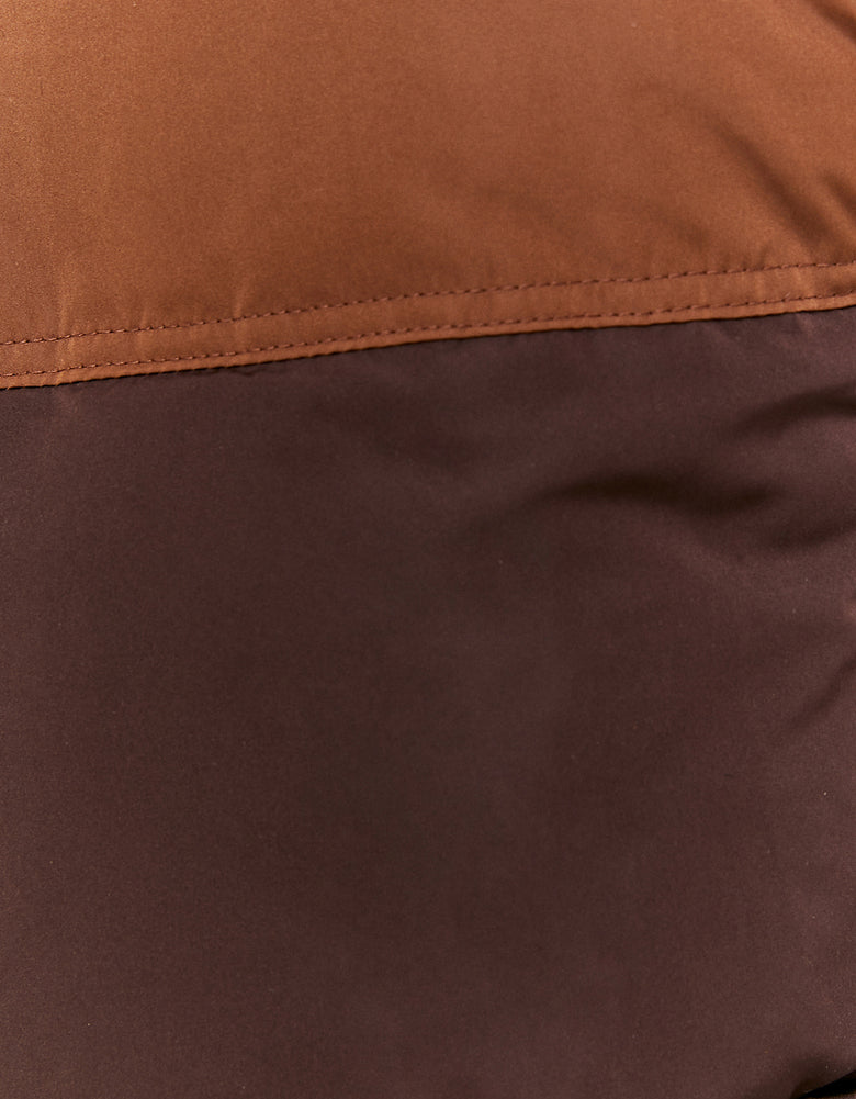 Sleeveless Puffer Jacket | Brown