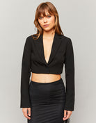 Cropped Blazer | Black