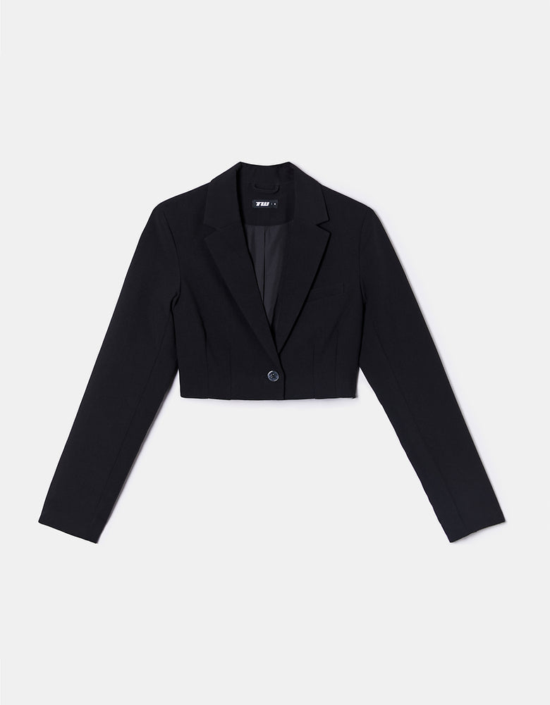 Cropped Blazer | Black