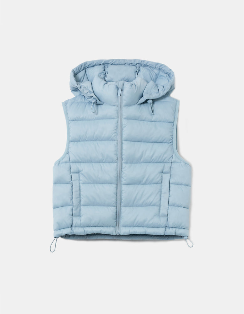 Sleeveless Padded Jacket | Blue