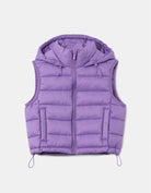 Sleeveless Padded Jacket | Purple