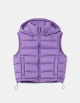Sleeveless Padded Jacket | Purple