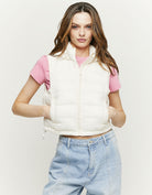 Sleeveless Padded Jacket | White