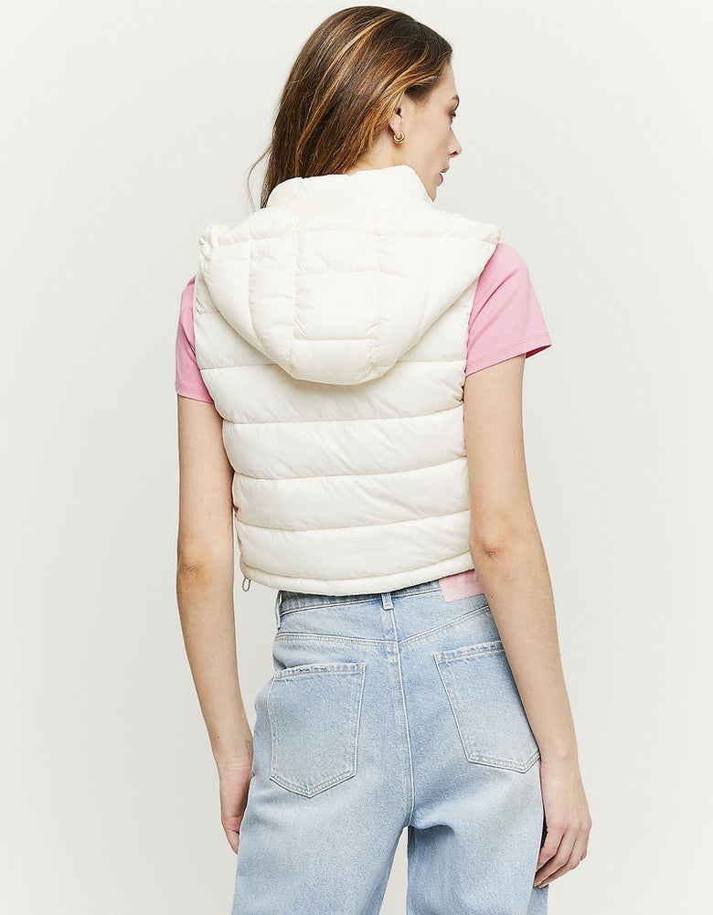 Sleeveless Padded Jacket | White