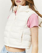 Sleeveless Padded Jacket | White