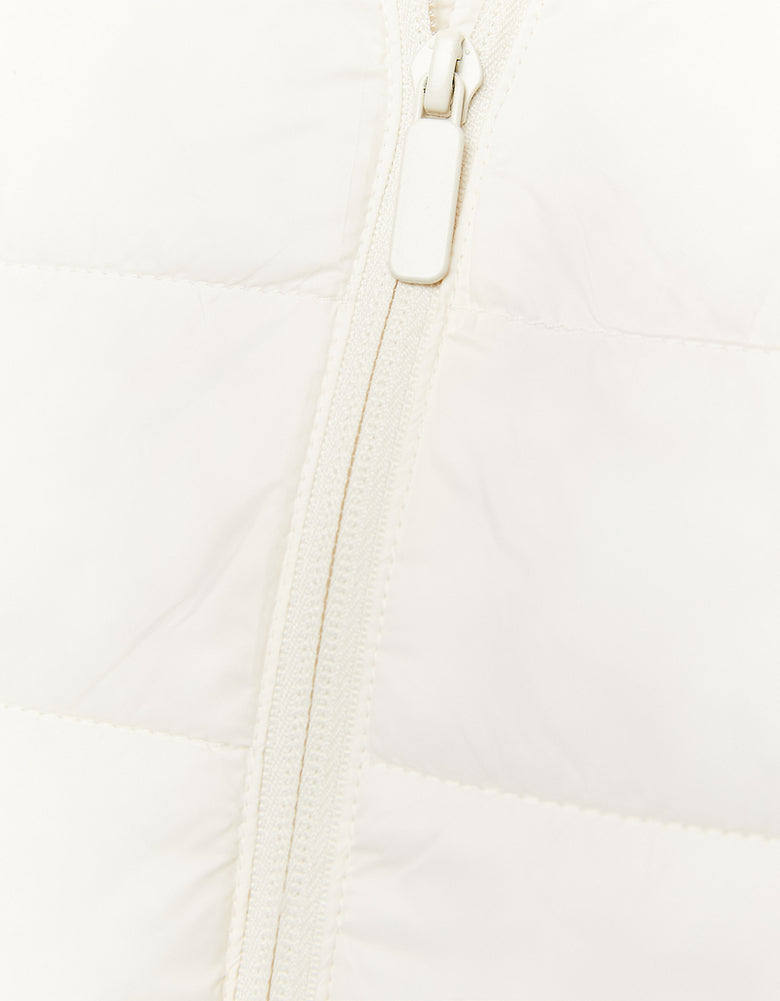 Sleeveless Padded Jacket | White