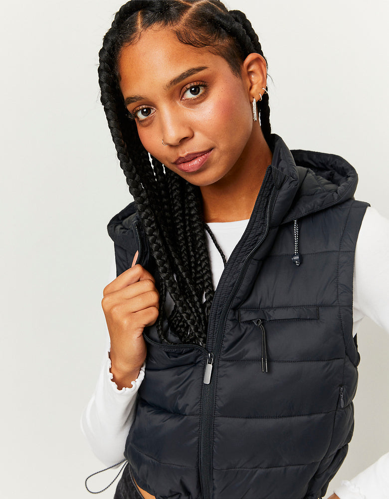 Lightweight Sleeveless Padded Jacket | Black