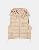 Lightweight Sleeveless Padded Jacket | Beige