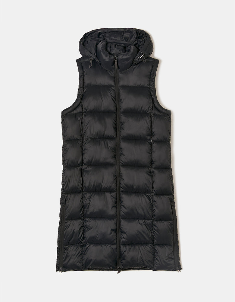 Long Padded Jacket | Black
