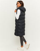 Long Padded Jacket | Black