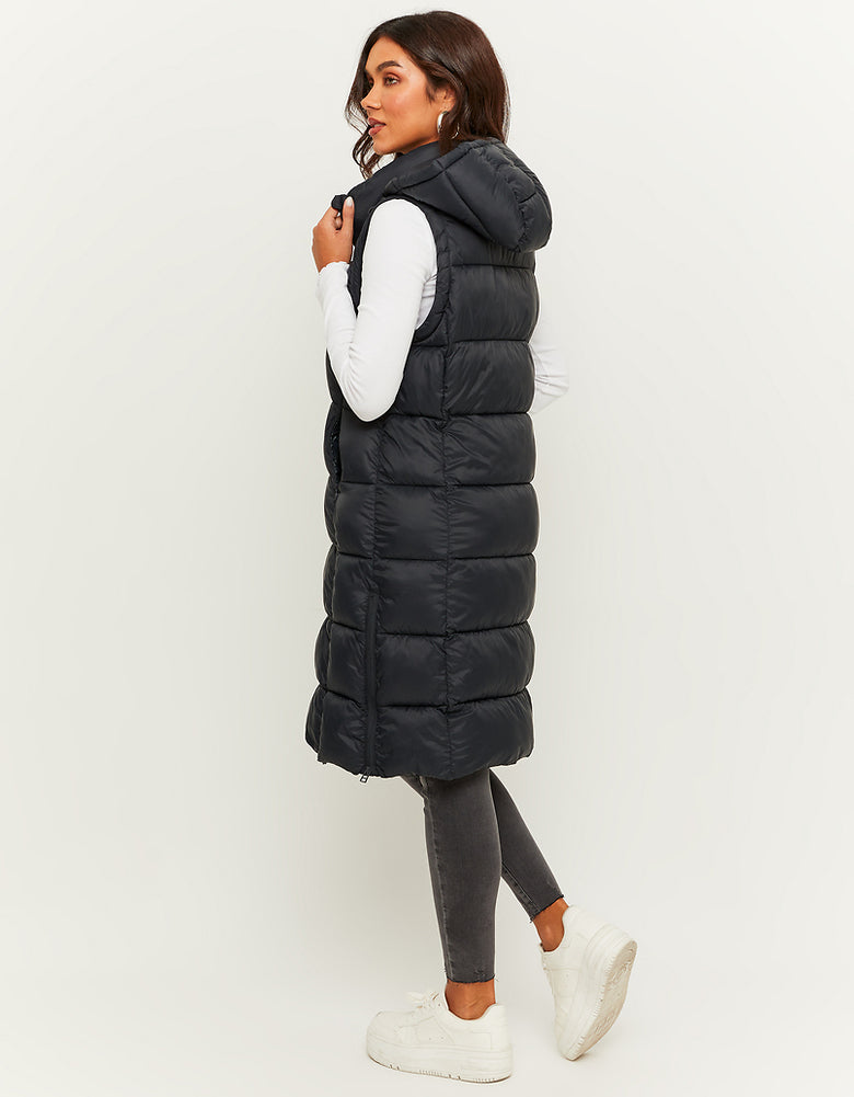 Long Padded Jacket | Black