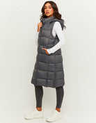 Long Padded Jacket | Grey
