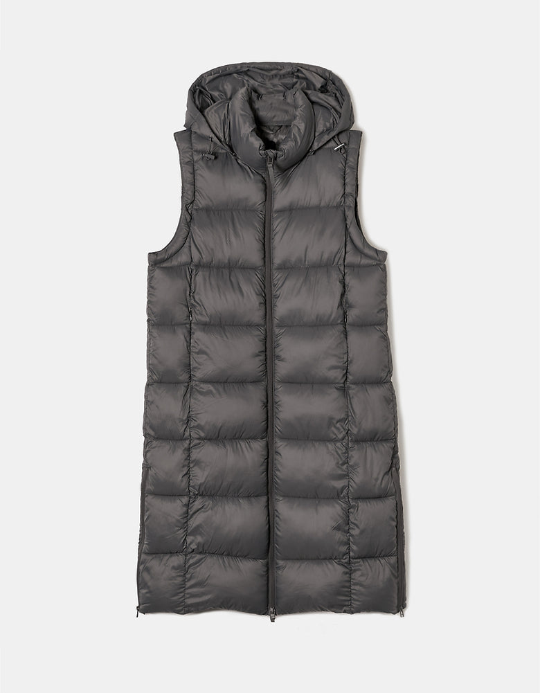 Long Padded Jacket | Grey
