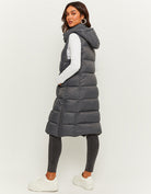 Long Padded Jacket | Grey