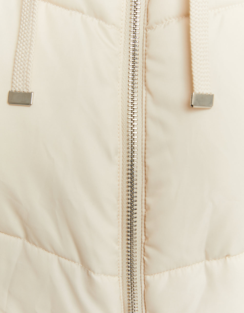 Cropped Padded Vest with Removable Hood | Off White