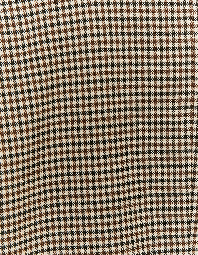 Checkered Double Breasted Blazer | Brown Checks