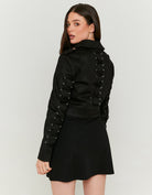 Suede Biker Jacket | Black