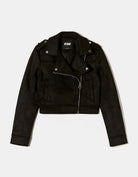 Suede Biker Jacket | Black