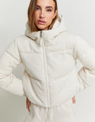 Padded Jacket | Beige Chiné