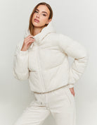 Padded Jacket | Beige Chiné