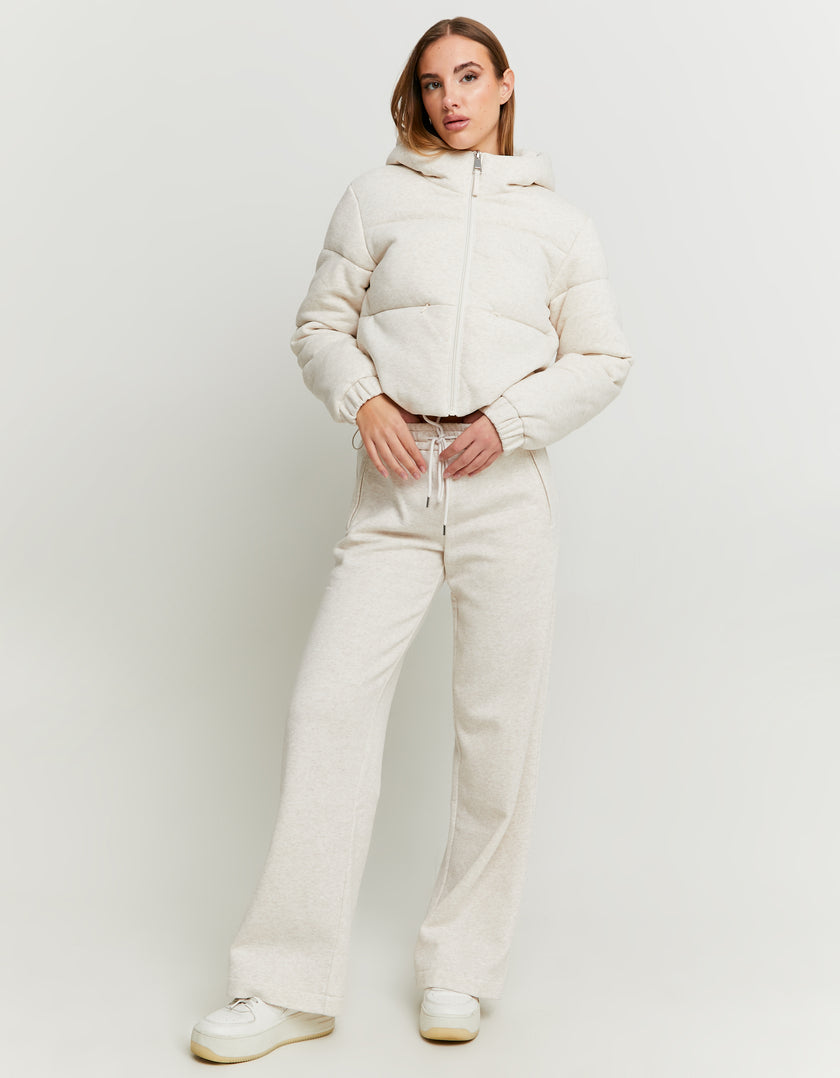 Padded Jacket | Beige Chiné