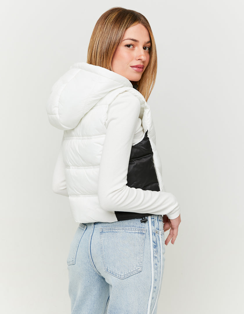 Light Padded Vest | Black-Off White
