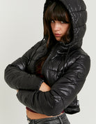 Cropped Padded Jacket | Black