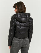 Cropped Padded Jacket | Black