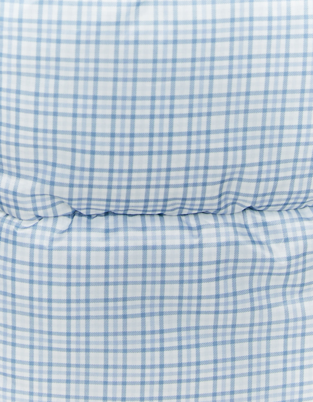 Print Light Padded Vest | Blue Checked