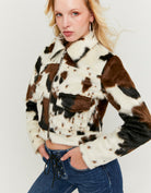 Cow Printed Jacket | Brown