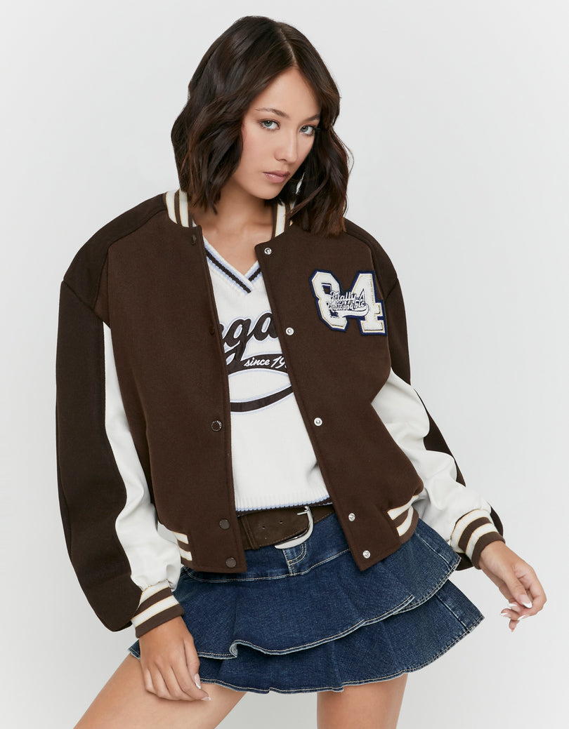 Varsity Jacket | Brown
