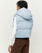 Hooded Sleeveless Padded Jacket | Blue