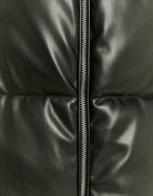 Fake Leather Padded Jacket | Black
