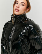Vinyl Padded Jacket | Black