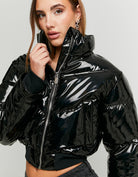 Vinyl Padded Jacket | Black