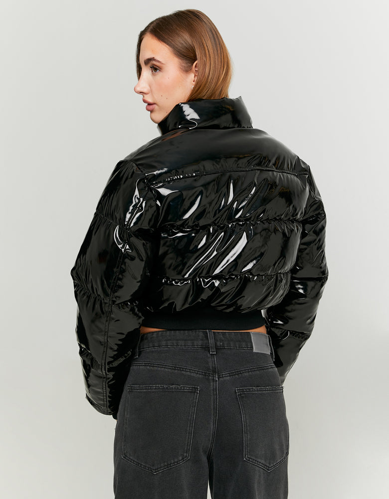 Vinyl Padded Jacket | Black