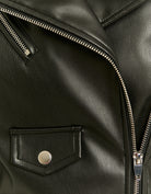 Faux Leather Biker Jacket | Black