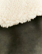 Washed Aviator with Removable Shearling Collar | Black