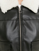 Jacket With Faux Fur Collar | Black