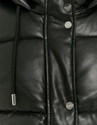 Puffed Leather Jacket | Black