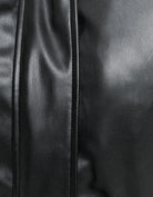Faux Leather Bomber Jacket | Black