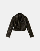 Faux Leather Biker Jacket | Black