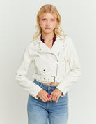 Faux Leather Biker Jacket | Off White