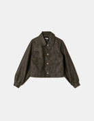 Faux Leather Jacket | Brown