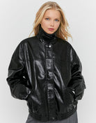Faux Leather Jacket | Black